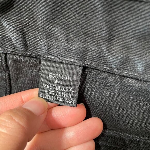 Harley Davidson Black Bootcut High Rise Jeans Women's Size 4 Long Biker Casual - Picture 7 of 10